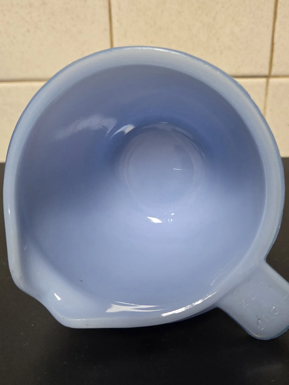 Vintage Jeannette Glass Delphite blue one-cup measuring cup